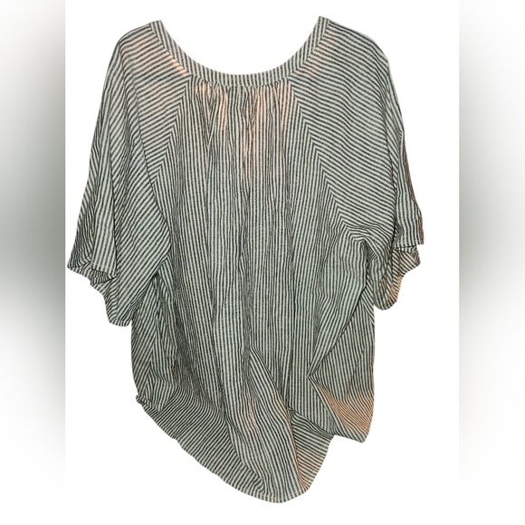 A New Day Size 1x Linen Blend Swing Top - Picture 2 of 13